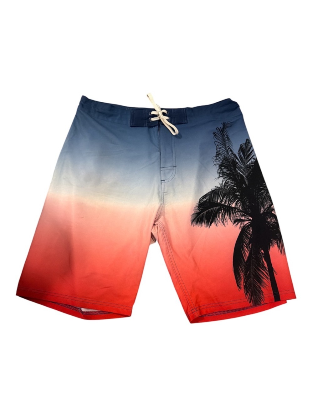 Old Navy Men’s Palm Tree Ombre Swim Trunks Board Shorts Size 34